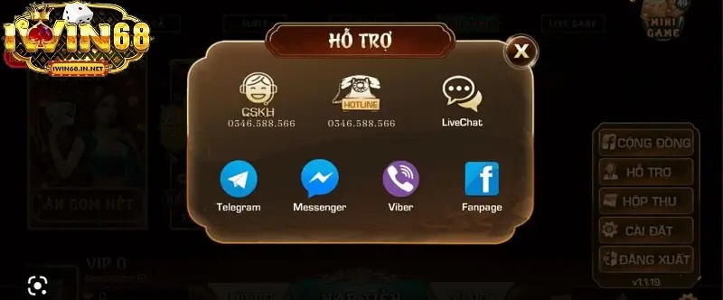 Các phương thức liên hệ iwin68 chính thức