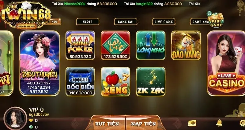 Thế giới game sôi động đang chờ bạn khám phá tại iwin68
